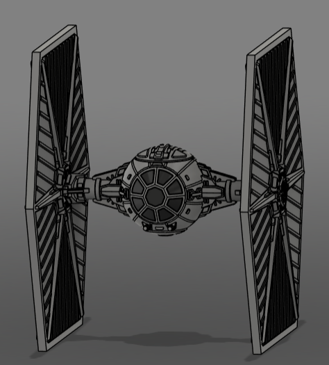 TIE fighter easy print  MULTICOLOR