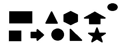 Regua de formas geometricas