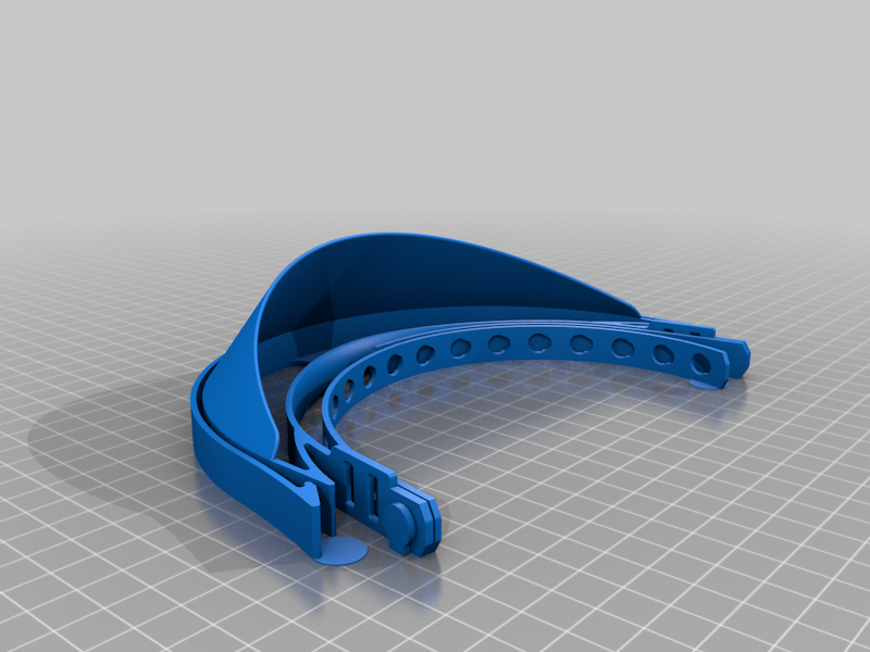 Face shield mask model 3 for smaller 3D printers