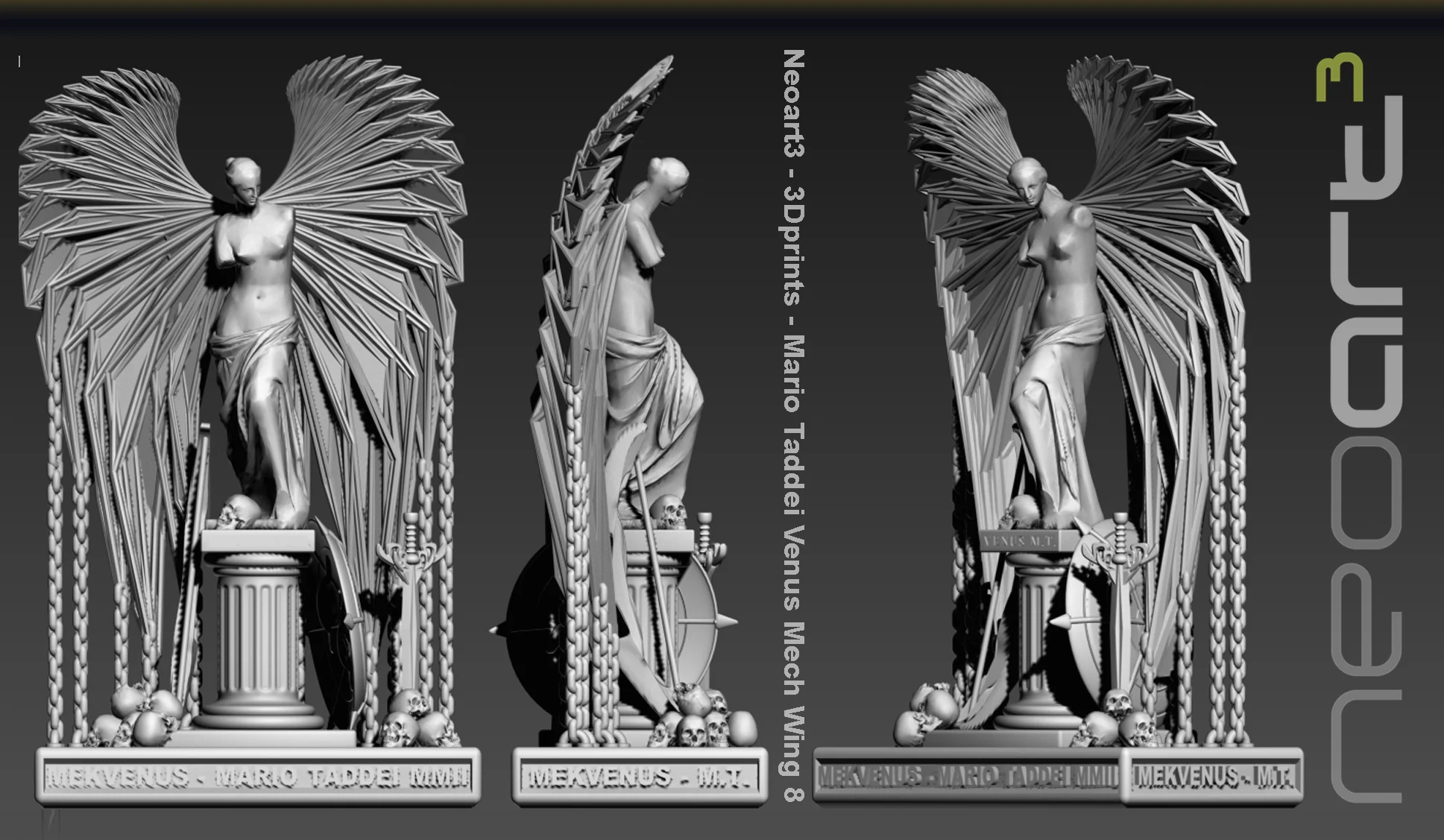 Mario Taddei Venus Mech Wing Statue v8 - print demo Hires Big