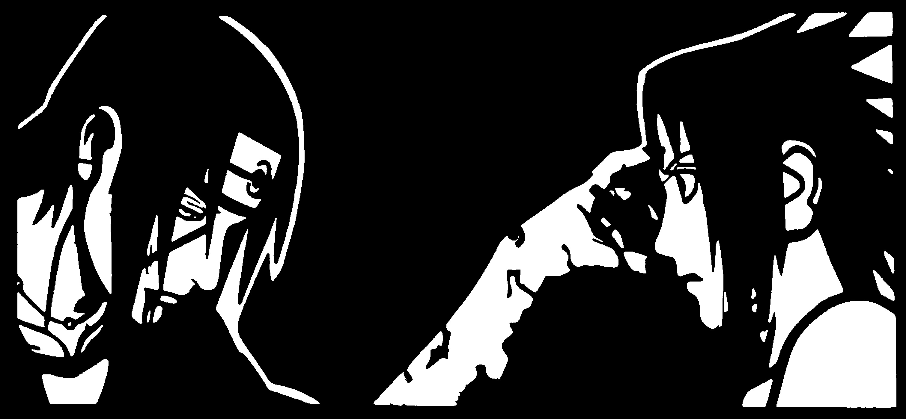 2d Itachi and Sasuke stencil