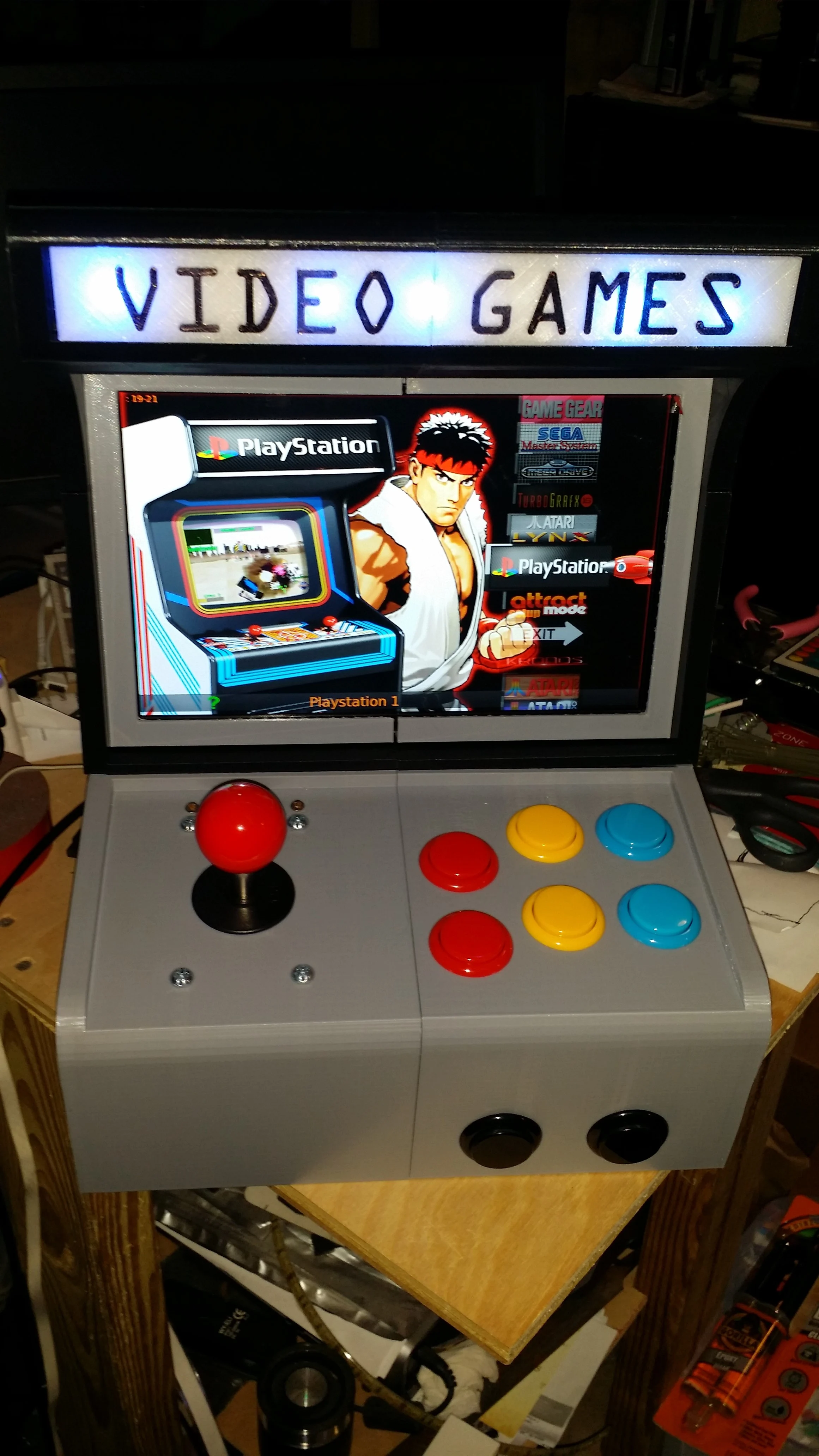 PiCade-HAT Based 10" HD Mini Bartop (Re-design)