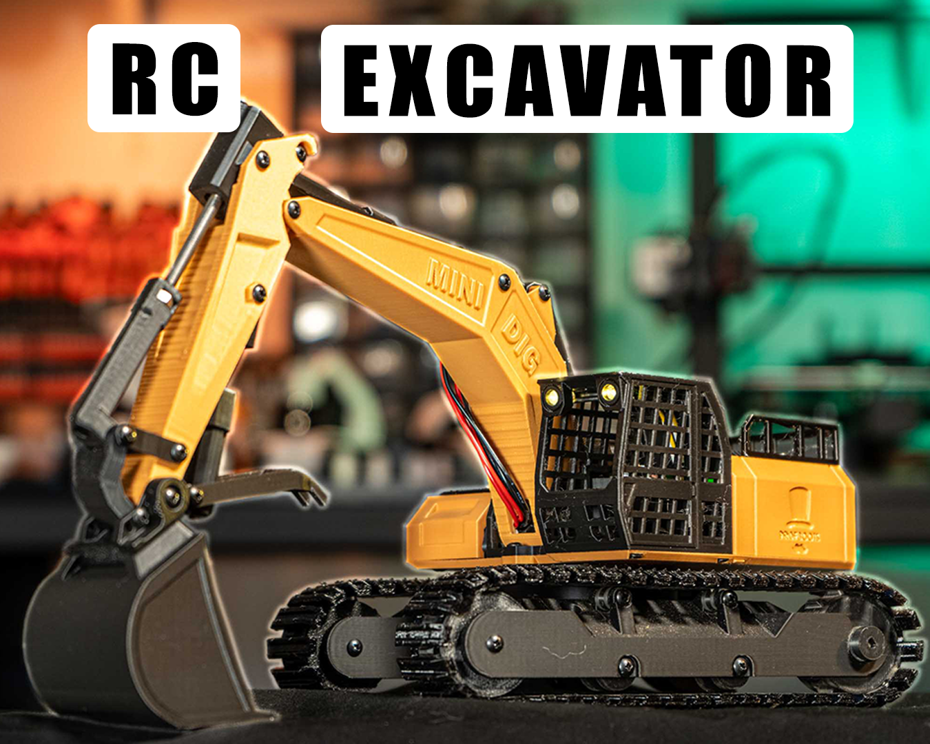 3D Printed RC Excavator