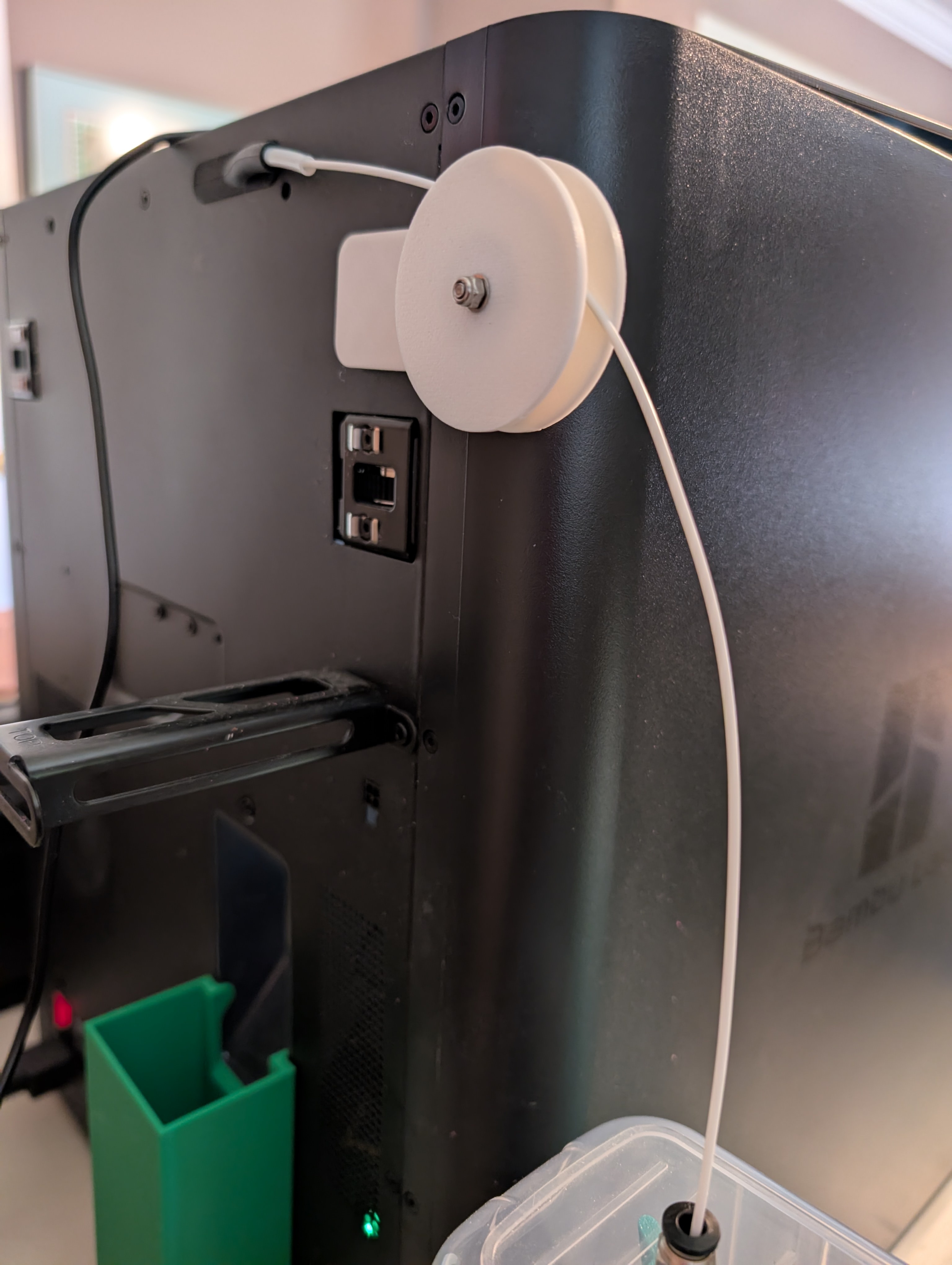 Bambu P1S Filament Support Roller and Bracket