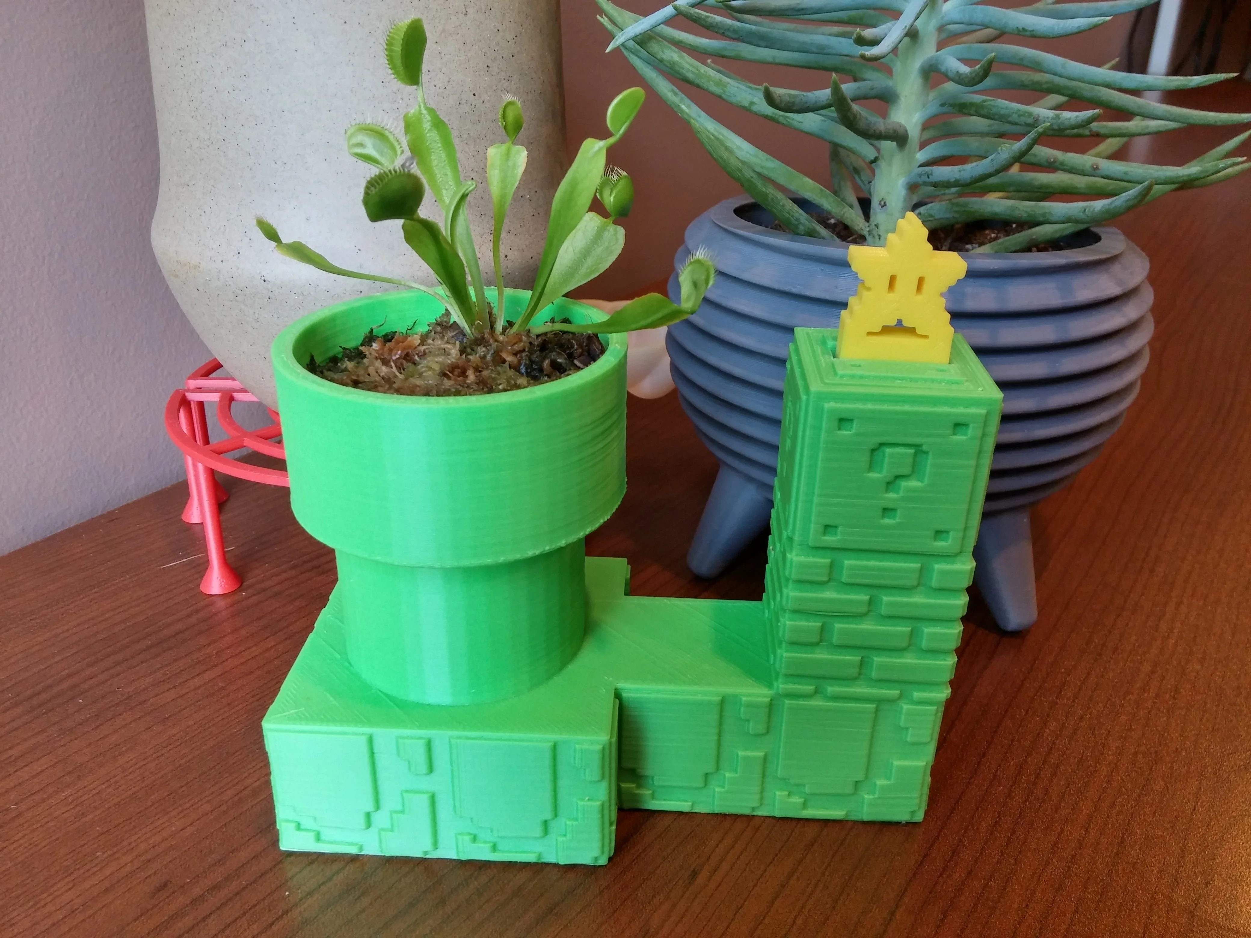 Venus Fly Trap Super Mario Warp Pipe Self Watering Planter