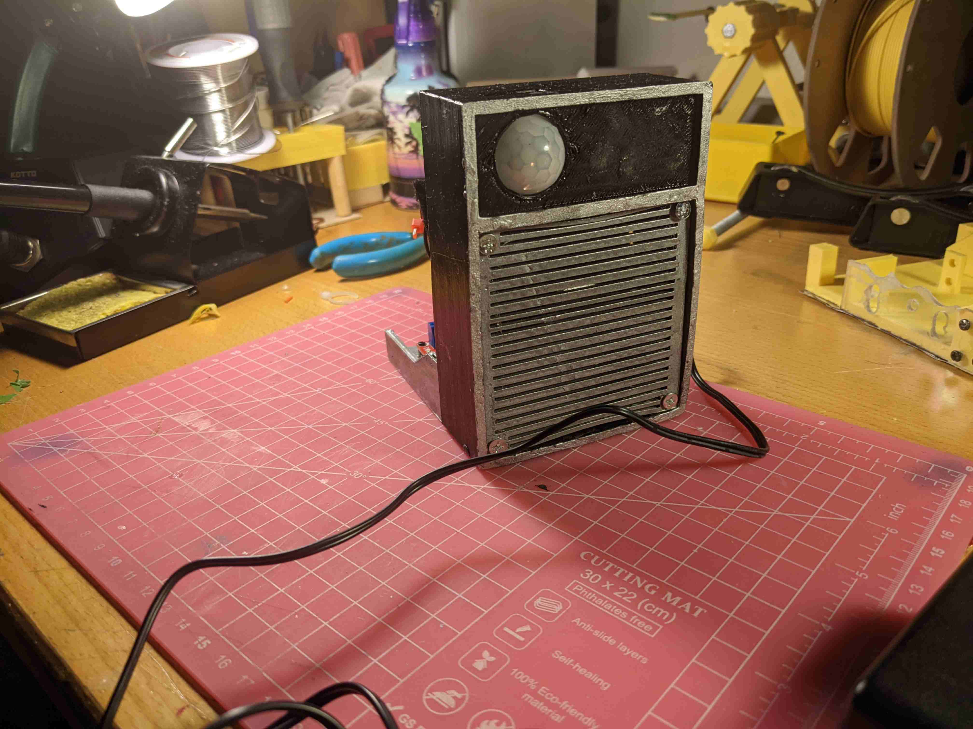 Motion activated solder fan