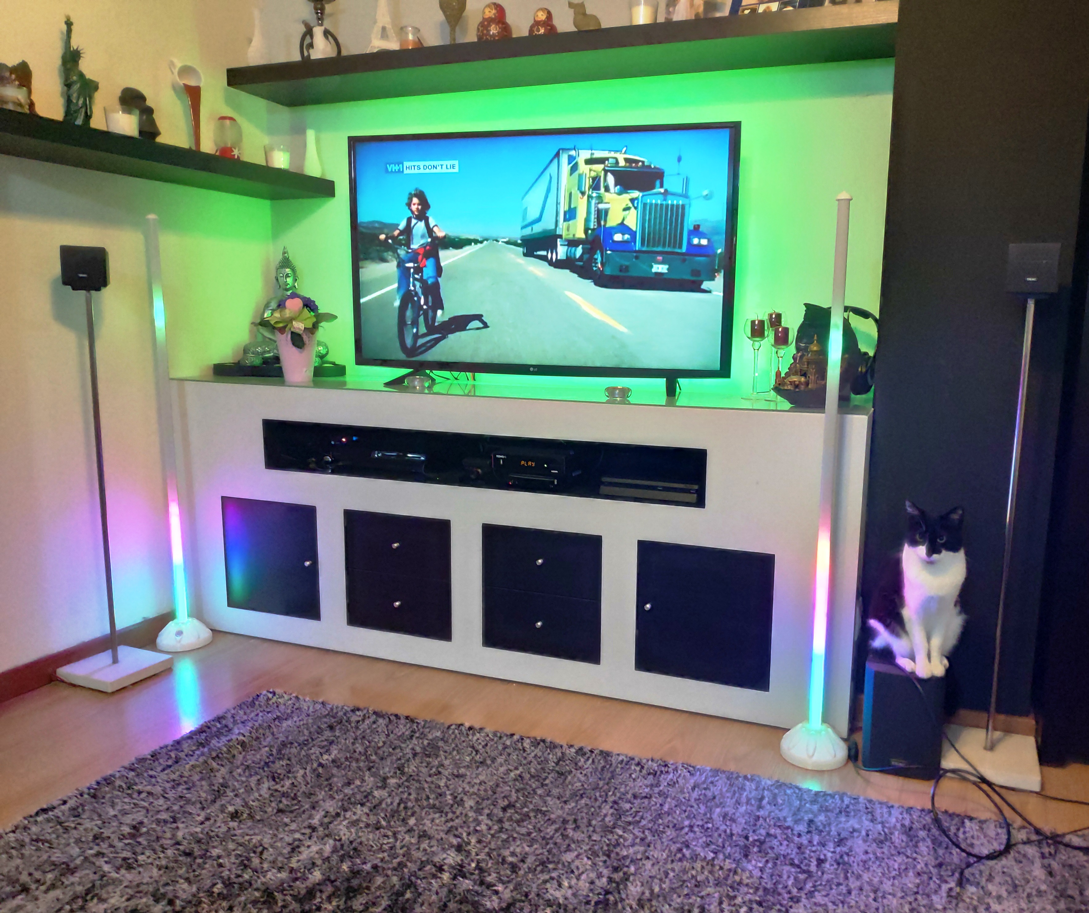 Big Vu-meter stereo from 1.20m dead led lamp