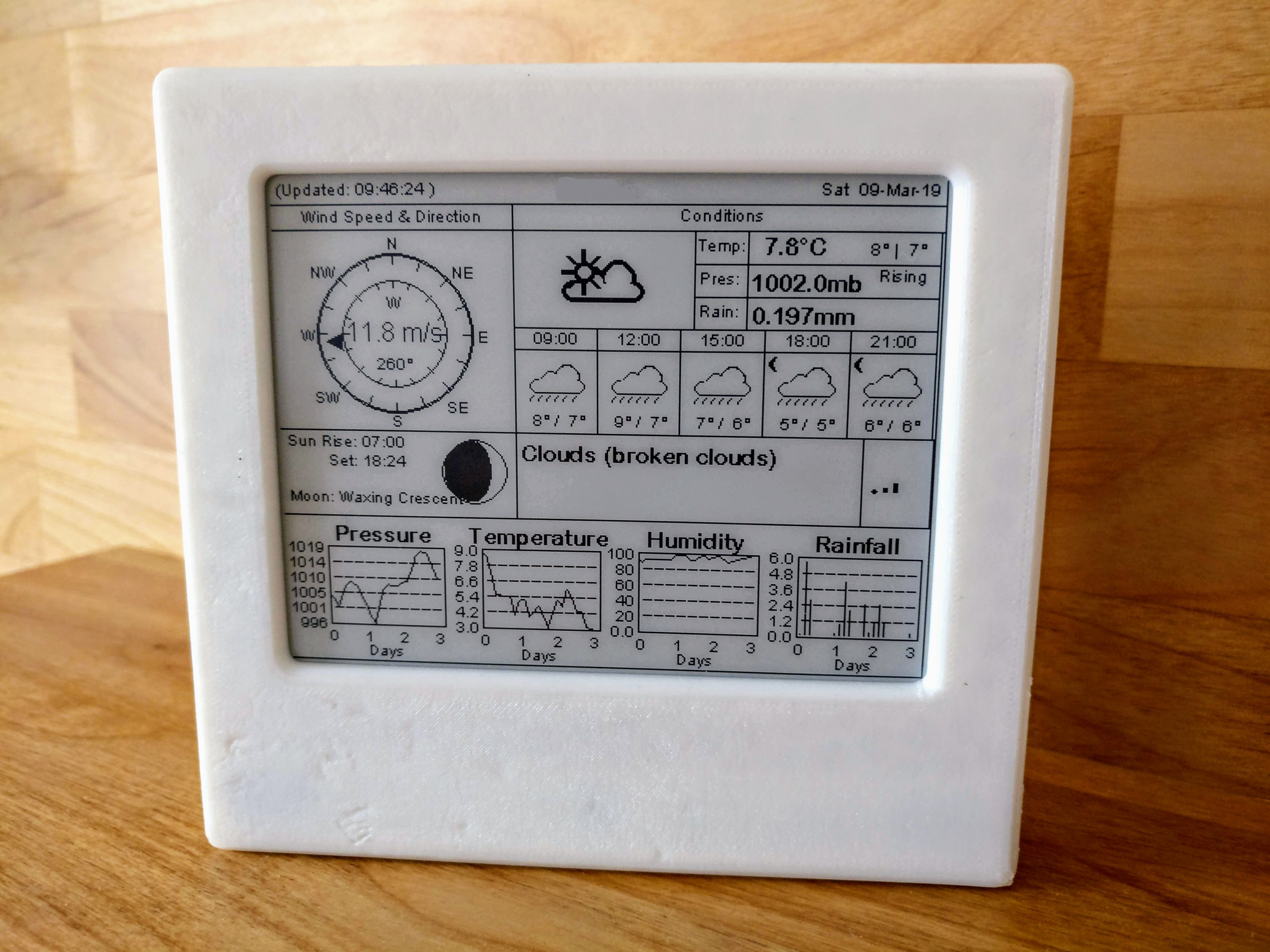 4.2" E-Paper Weather Station w/ ESP32 - Case