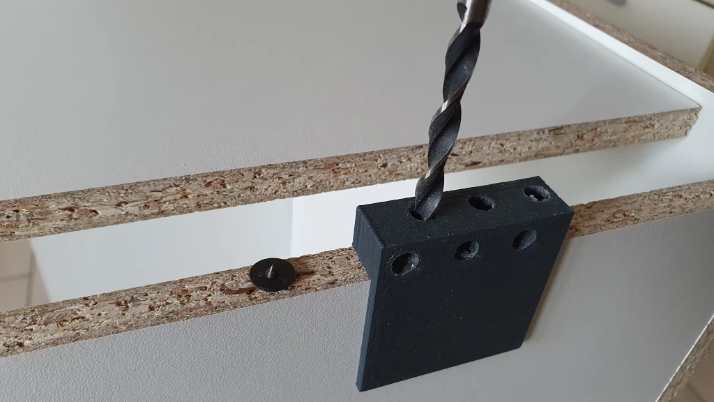 drilling template for wood dowles
