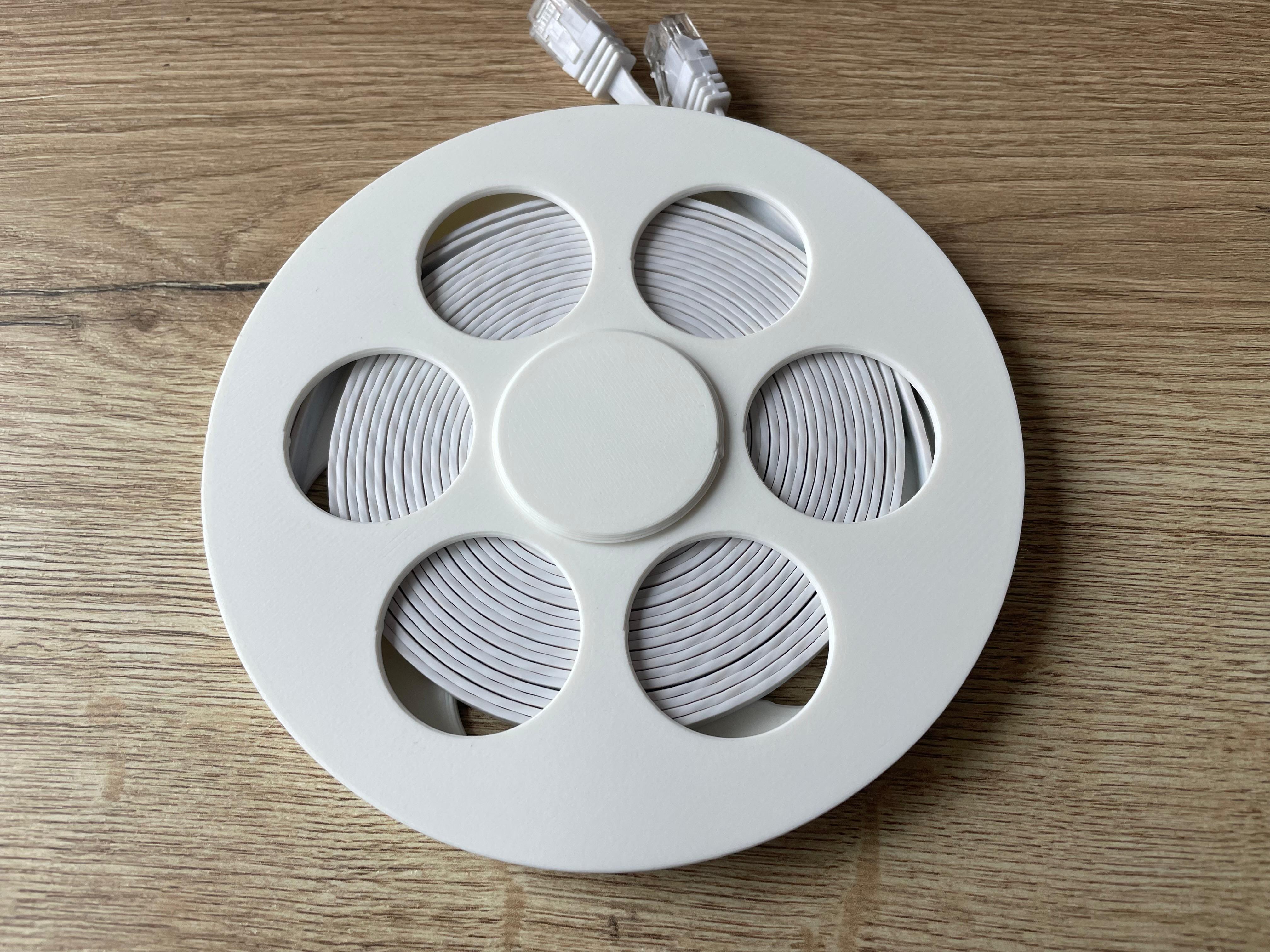 Lay Flat Ethernet Spool Locking Cover