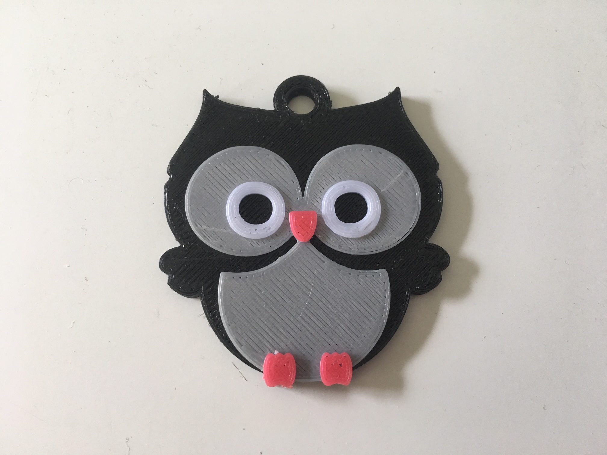 Multi-Coloured Owl Key Tag