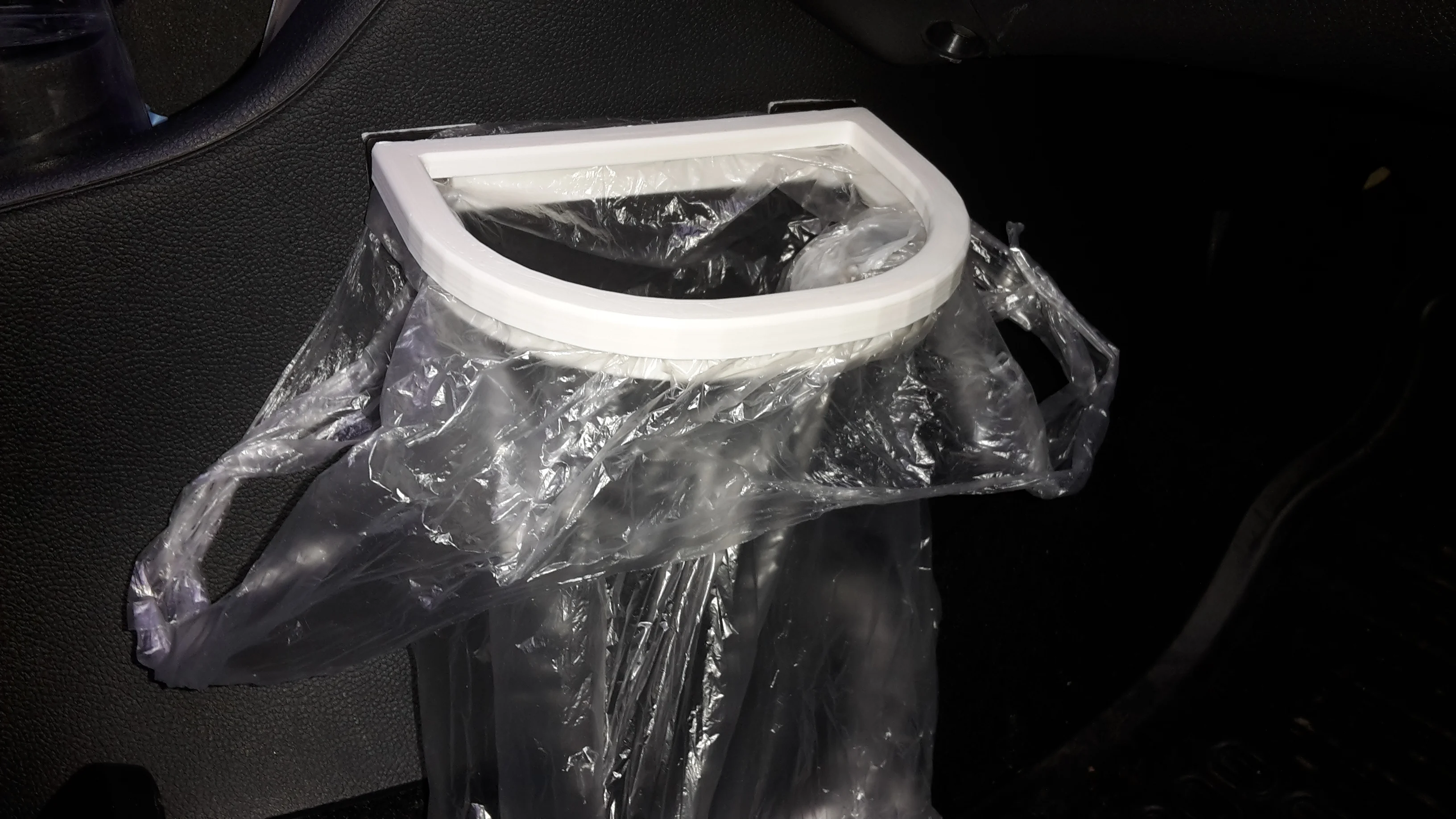 In-car trash bag holder