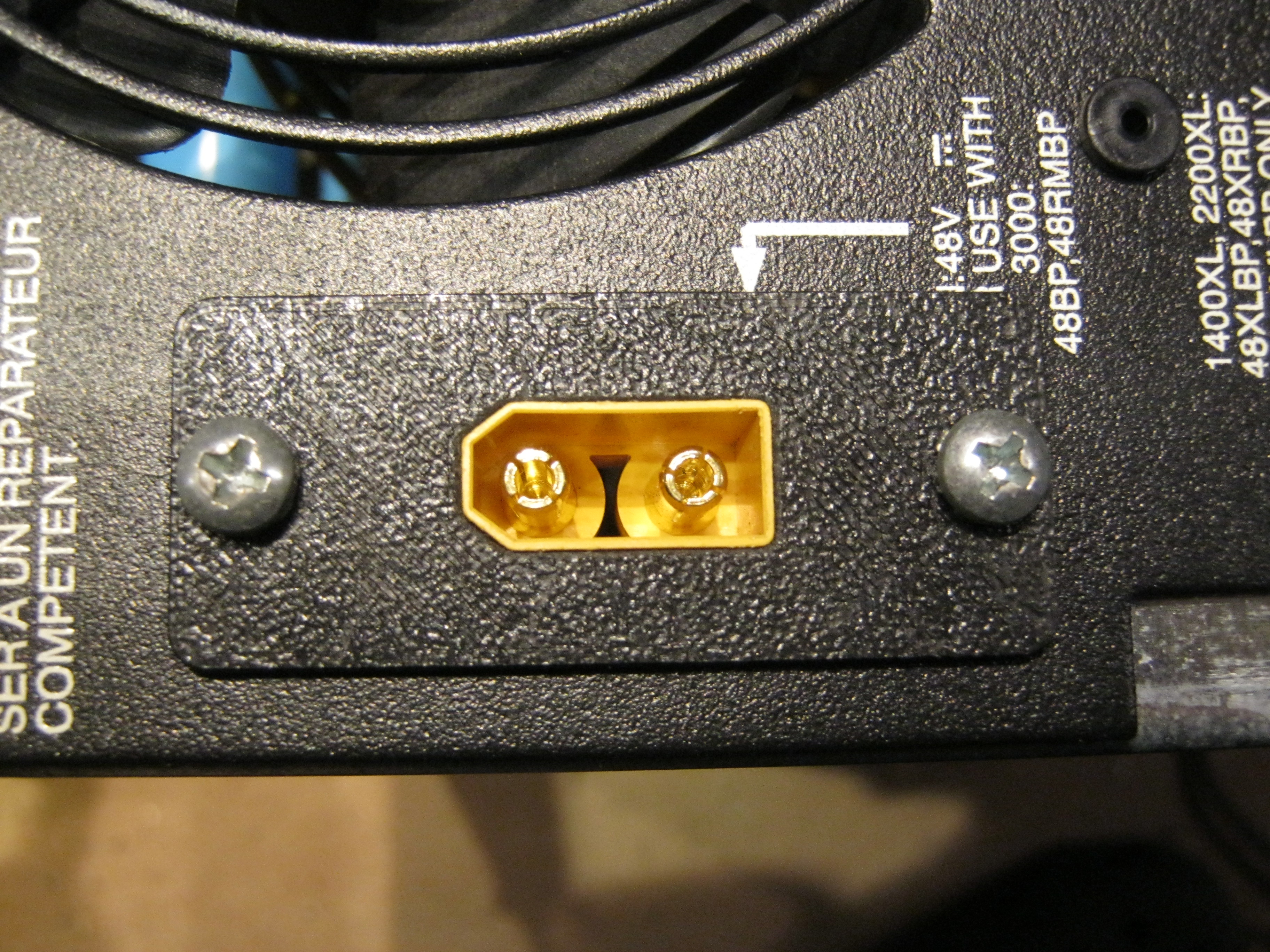 Enclosure mount for male XT90 connectors
