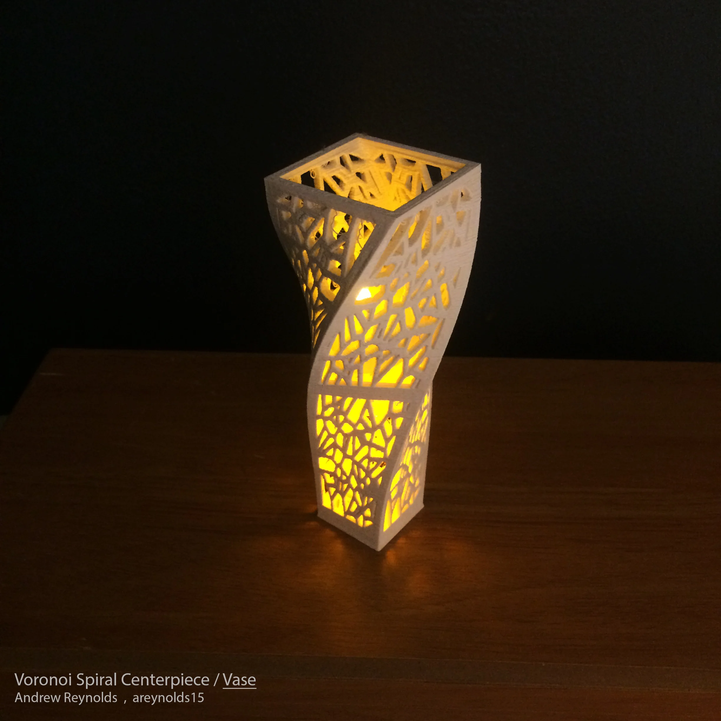 Voronoi Spiral Centerpiece / Vase