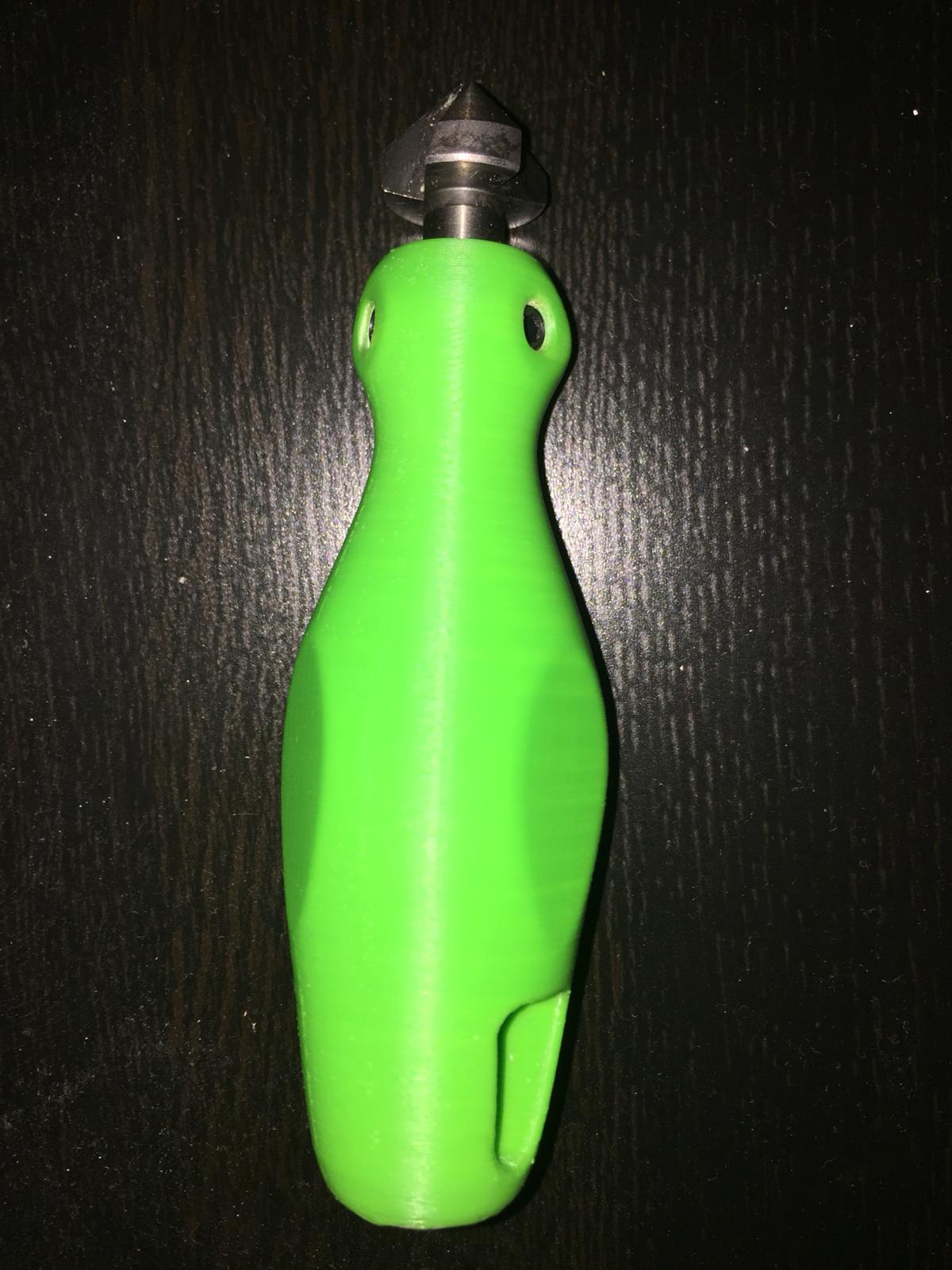 Manual deburring tool for holes