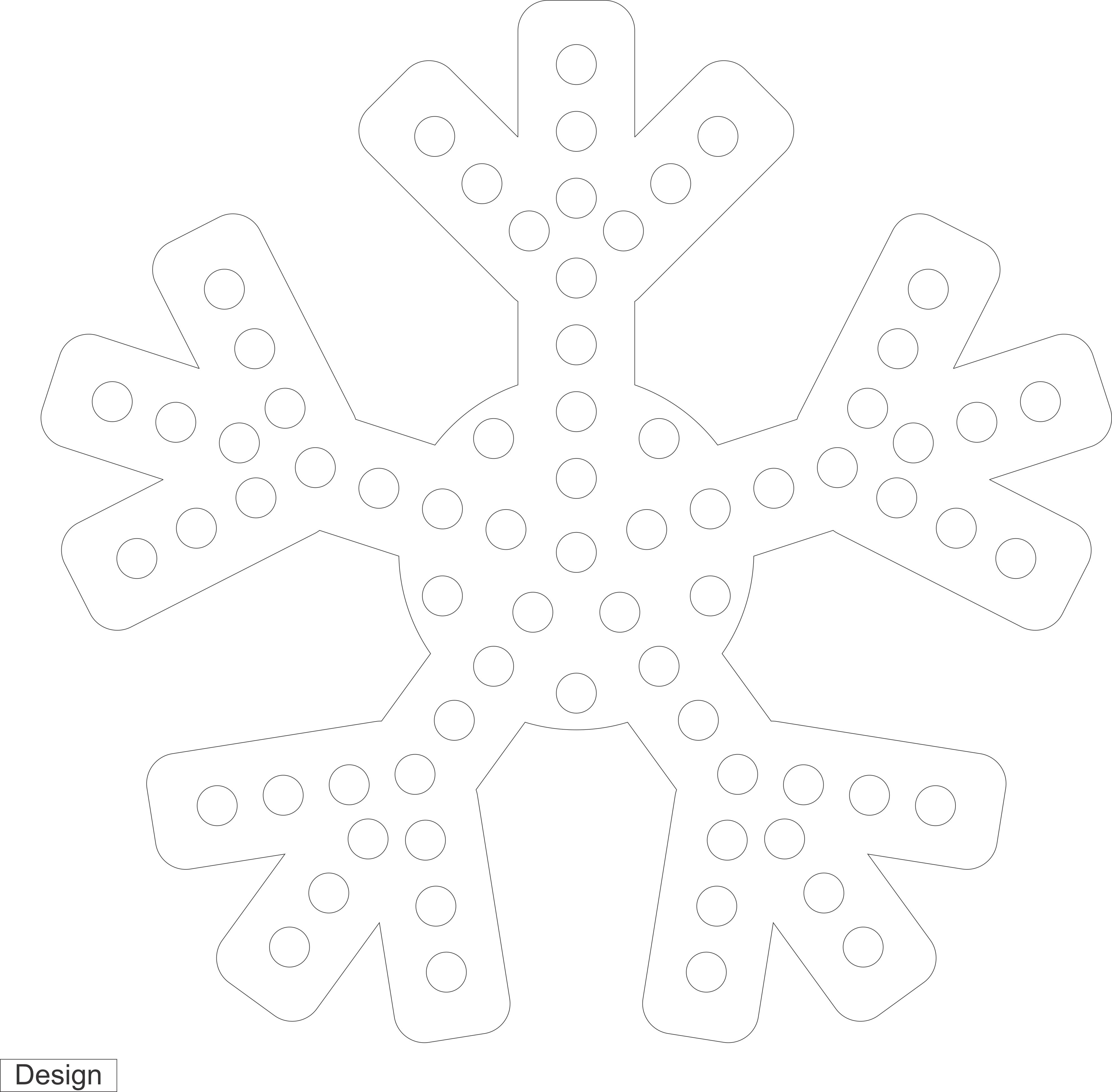 xlights Model Snowflake - 12mm Pixels