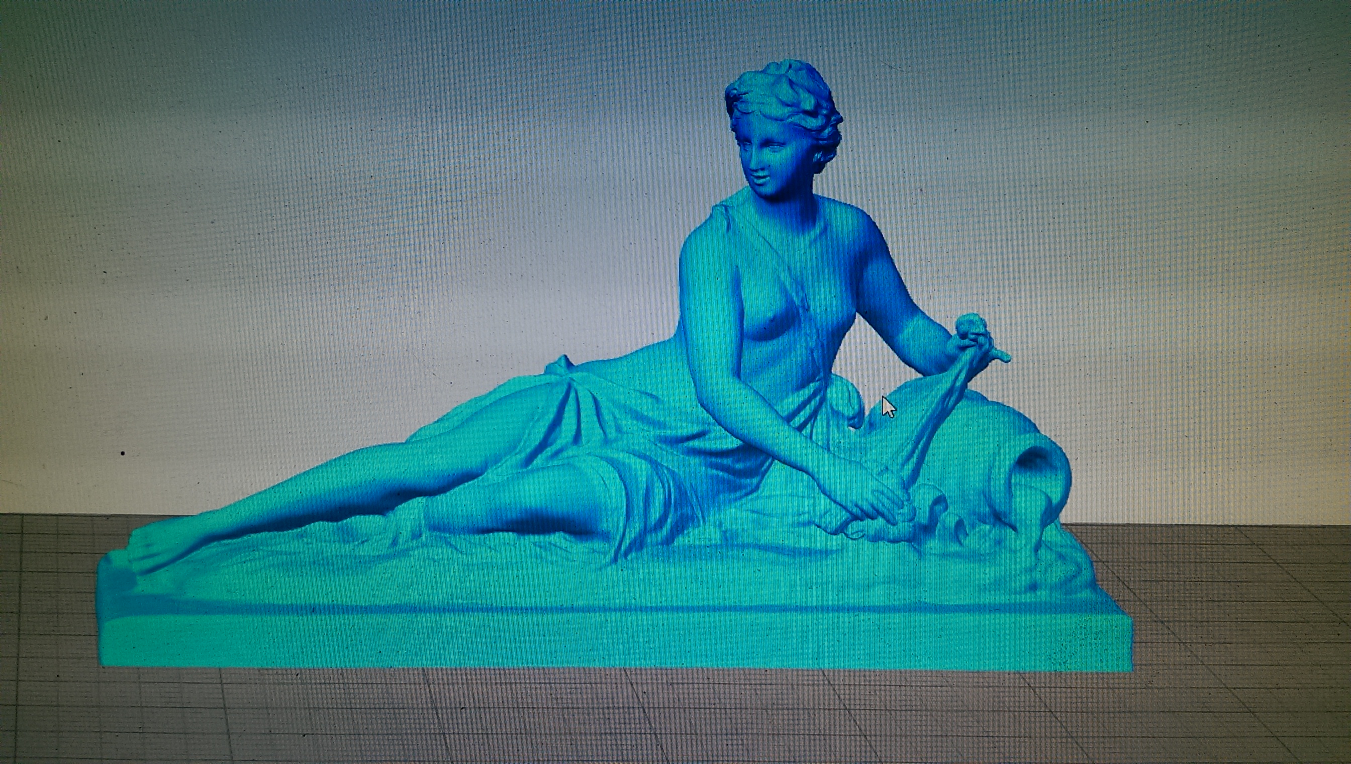 Lady reclining with vase