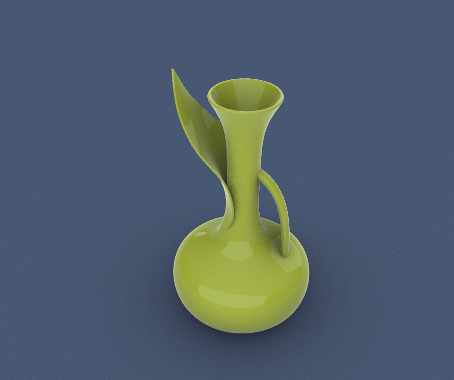 Vaso con foglia