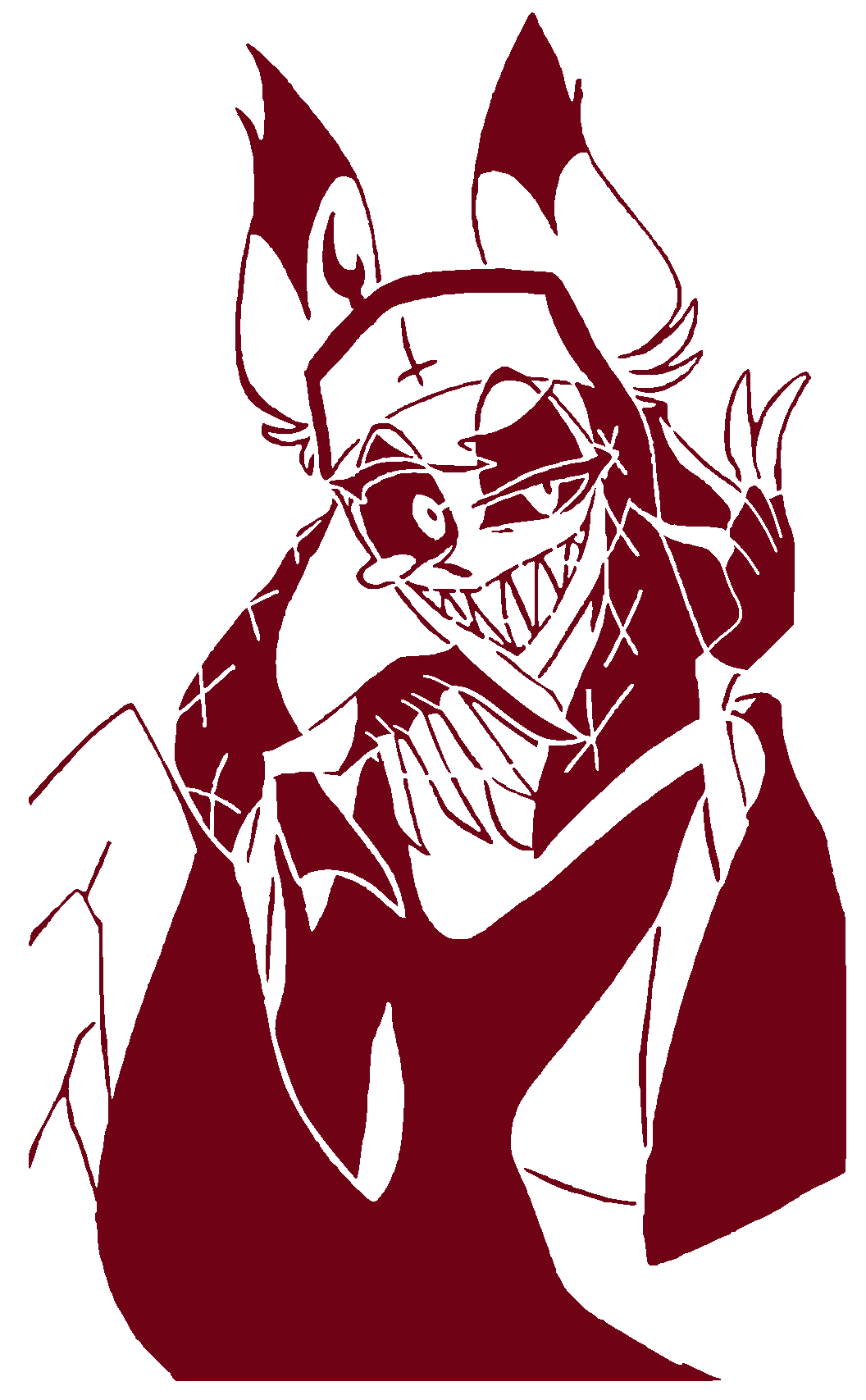 Alastor the Radio Demon stencil 7