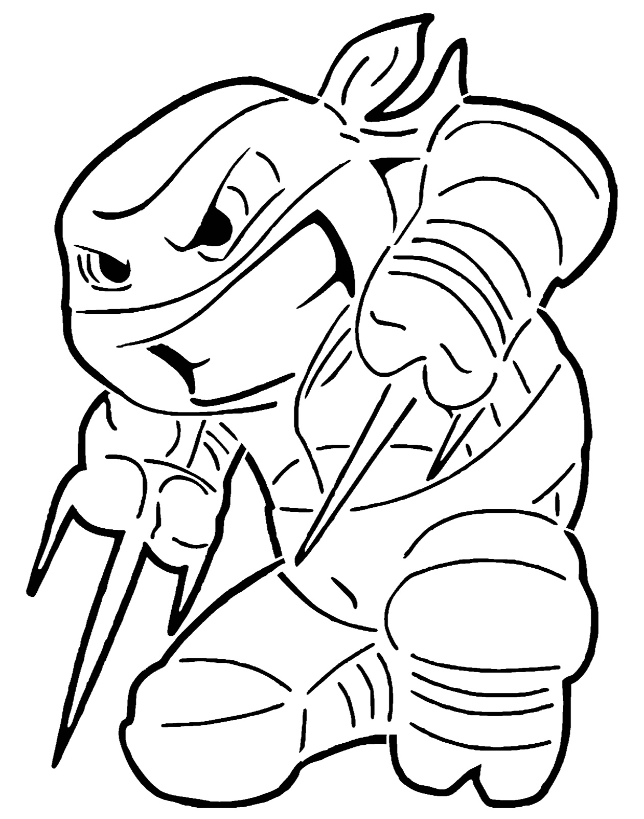 TMNT Raphael stencil 3 + 2d