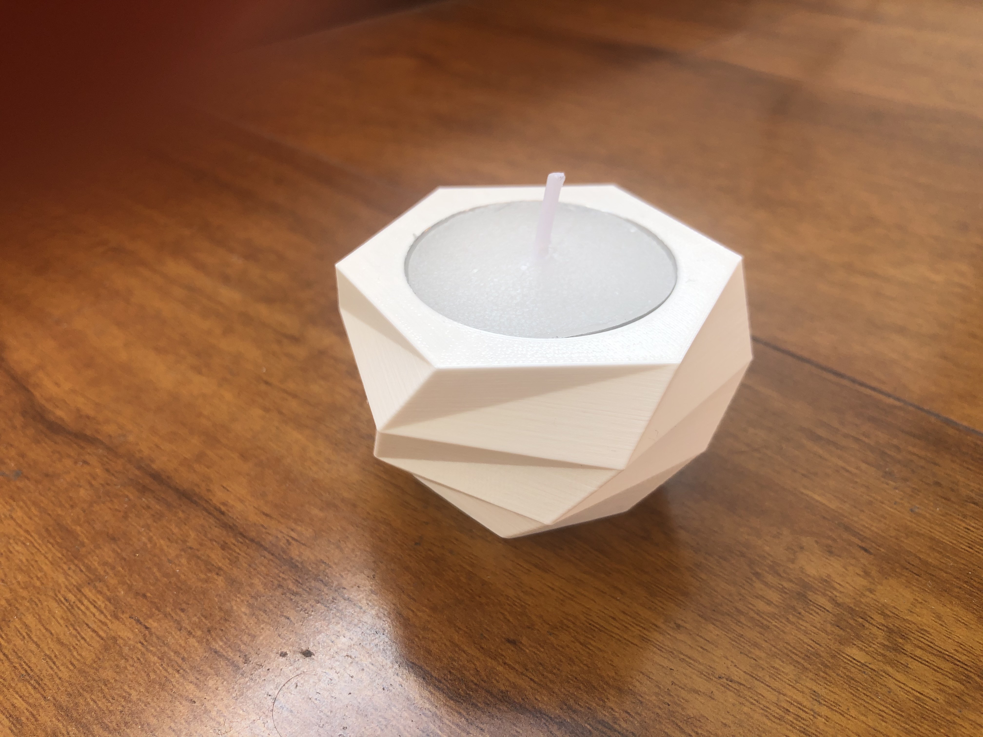 Hexa low poly candle holder - Candelabro