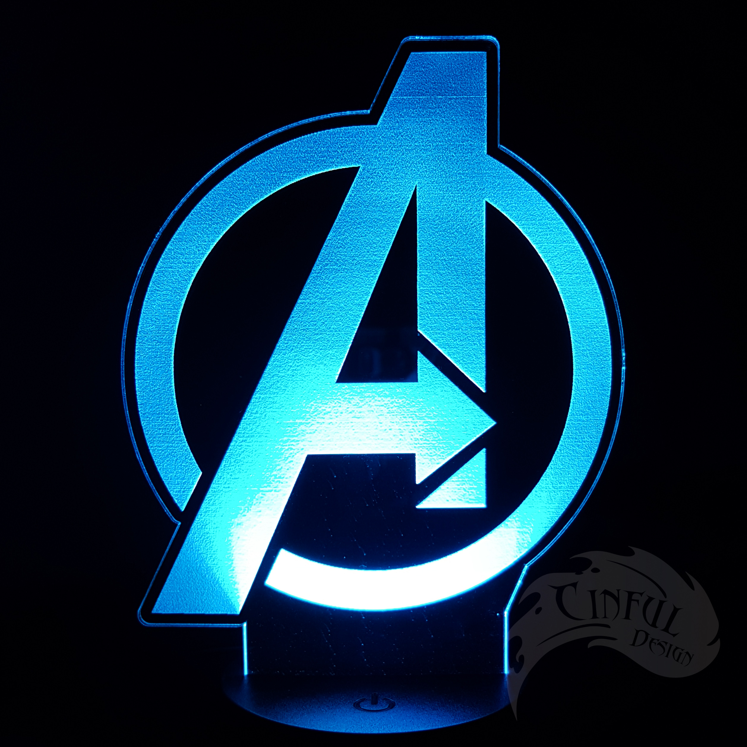 Avengers Logo - LED Lamp Plate