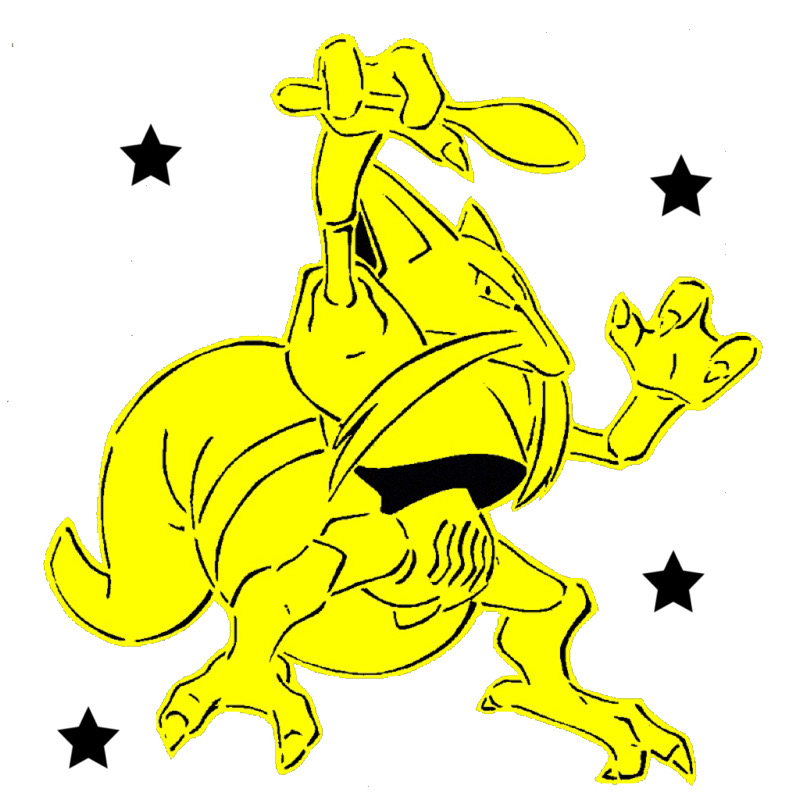 064 Kadabra stencil + 2D