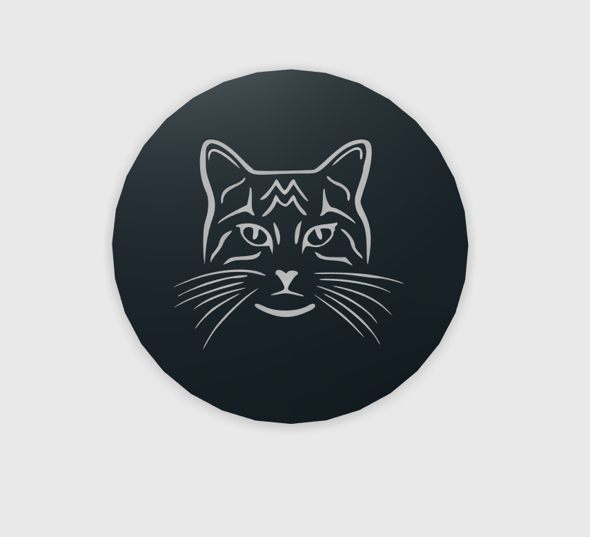 Cat Face Coffee Stencil