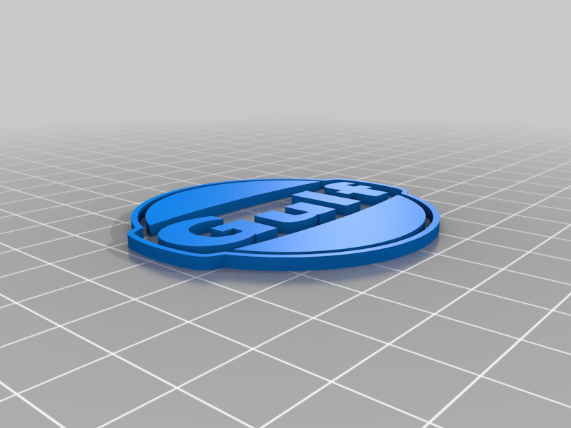 Gulf Racing 3D Logo