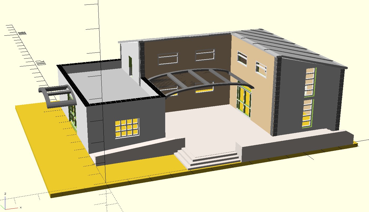 n scale - modern city hall