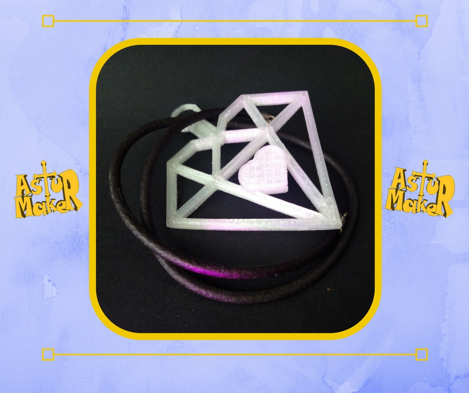Heart squared pendant