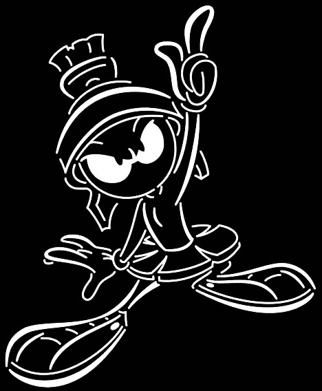 Marvin the Martian stencil 2