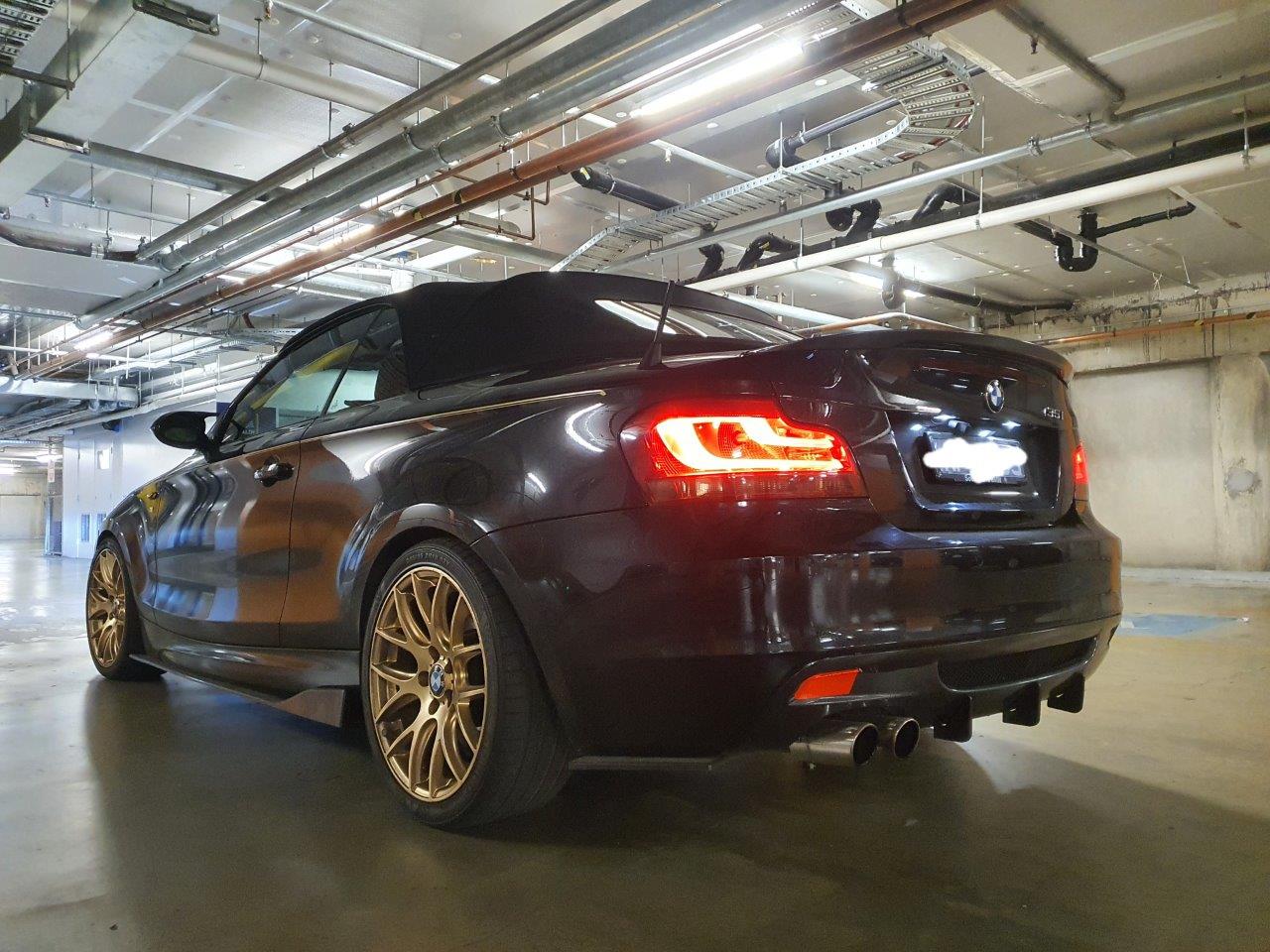 BMW M Sport 1 series E82 E88 rear diffuser fins