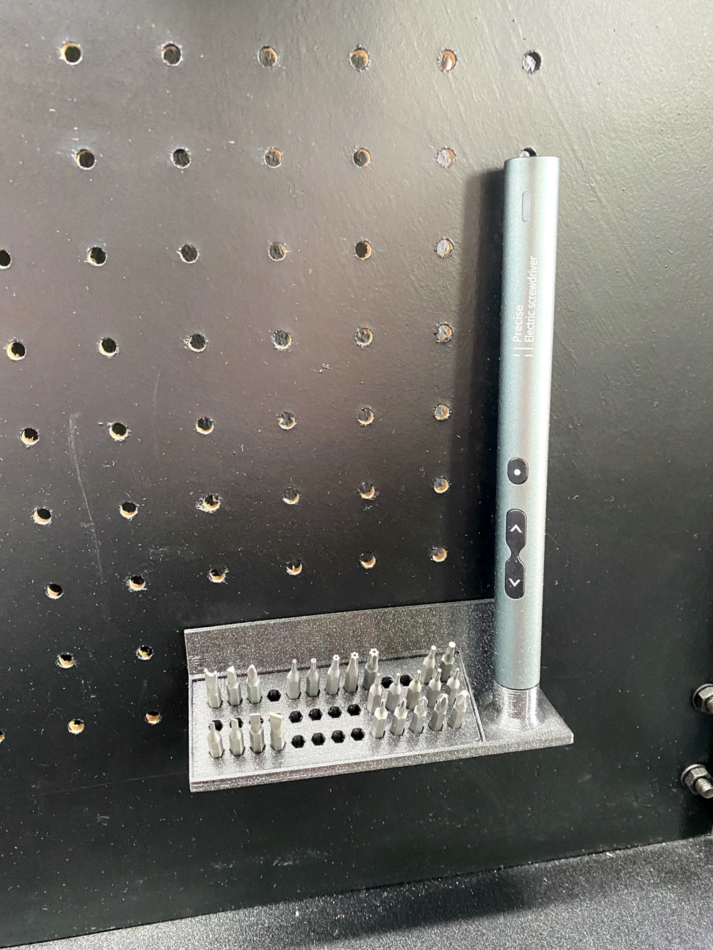 Mini Electric Screwdriver Peg Board Mount