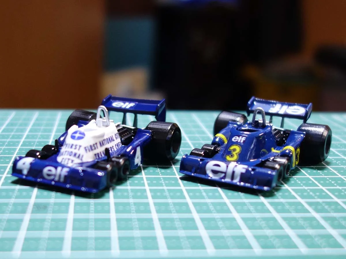Deformed F1 car of Tyrrell P34 1977 Monaco GP.