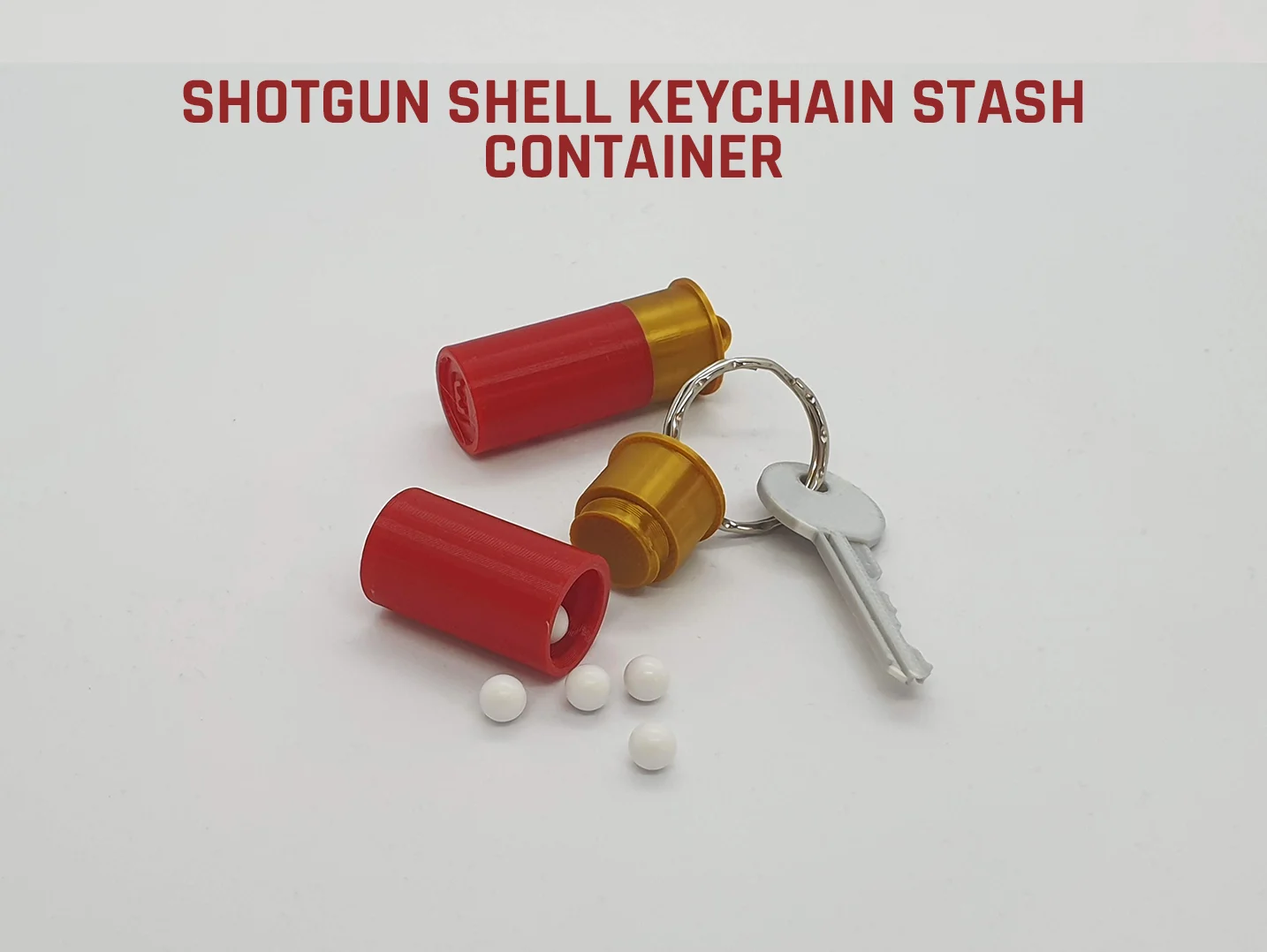 Shotgun Shell Keychain Stash Container
