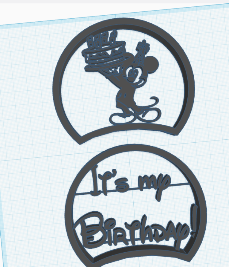 Magnetic Birthday Mickey Ears Interchangeable