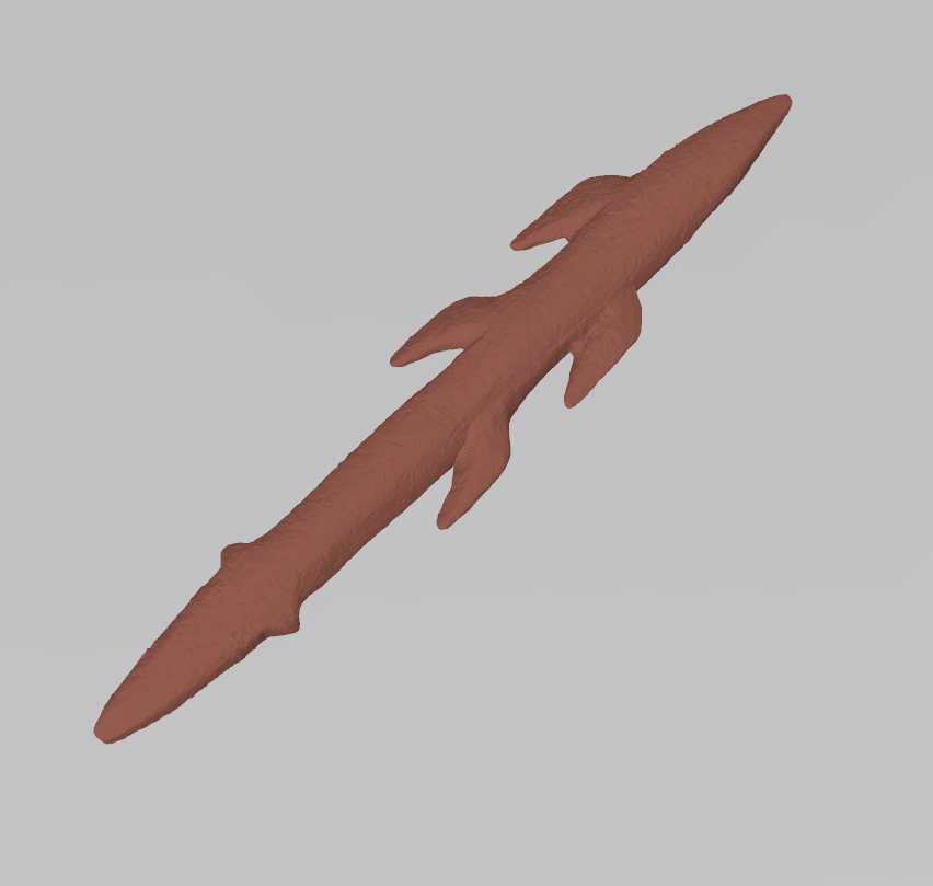 Harpoon, Magdalenian, four barbed, double sided