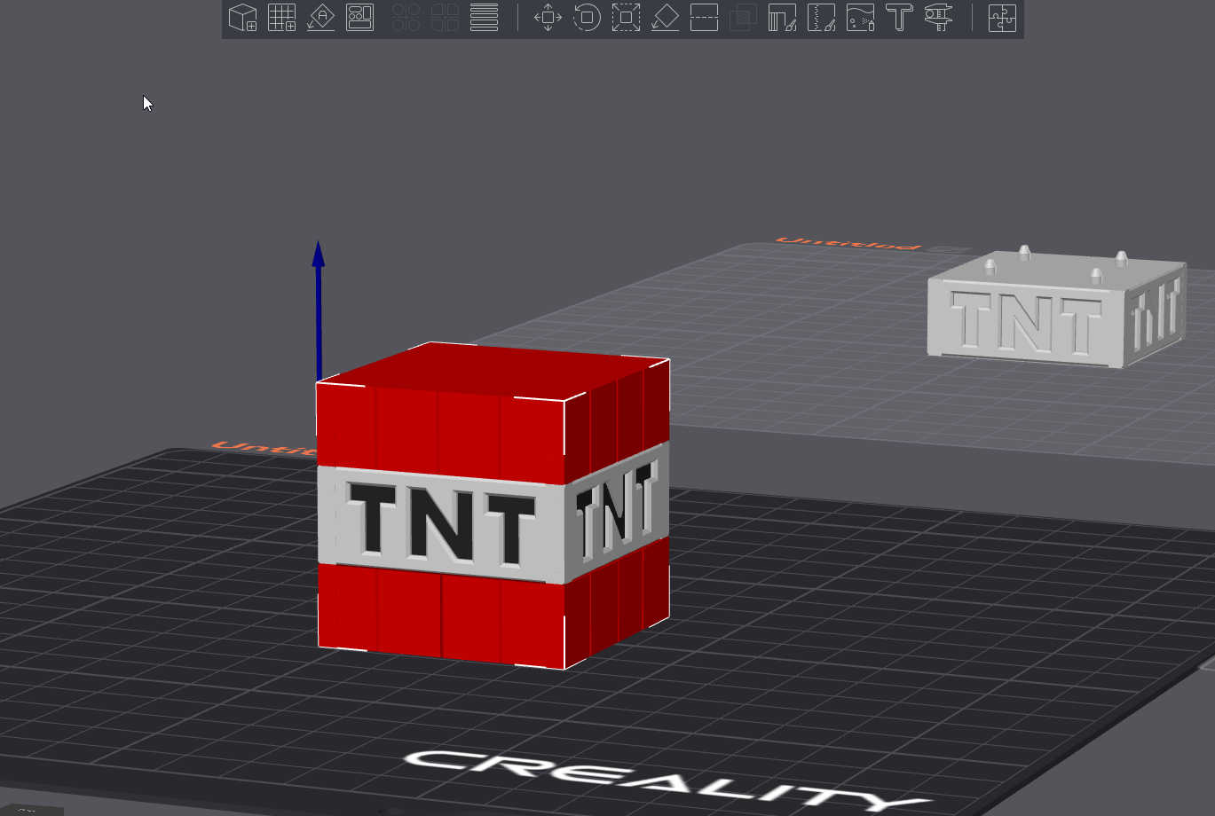 Minecraft TNT block 3 parts with snaps