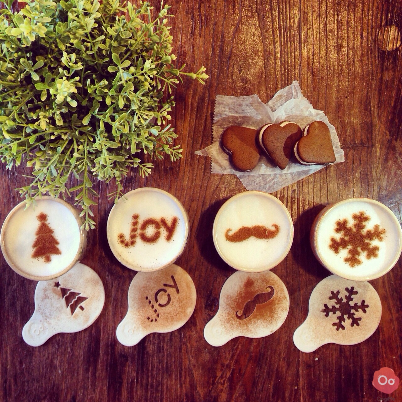 Snowflake - Christmas Coffee Decoration Template