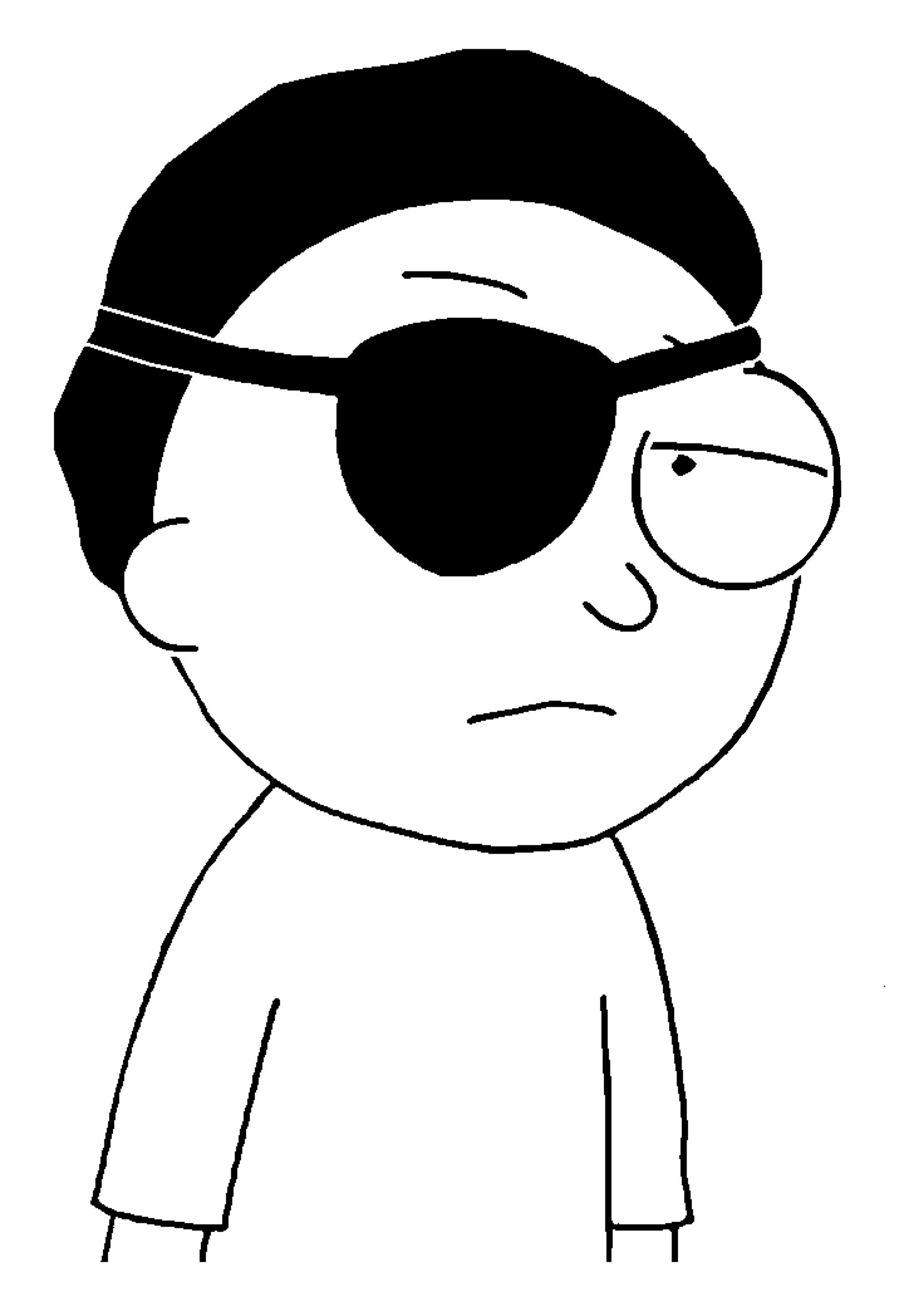 Evil Morty stencil