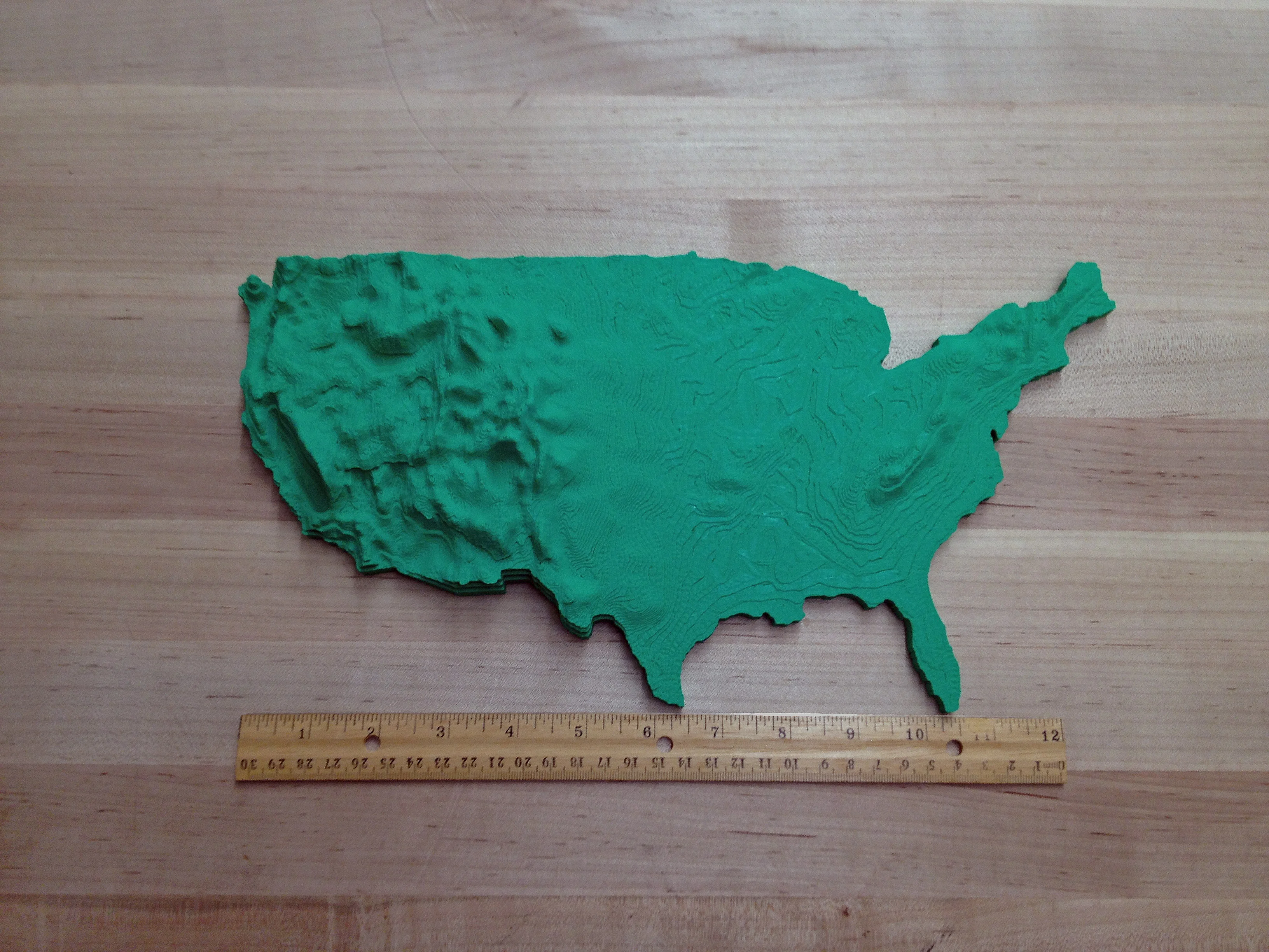 USA Topography - Less Plastic