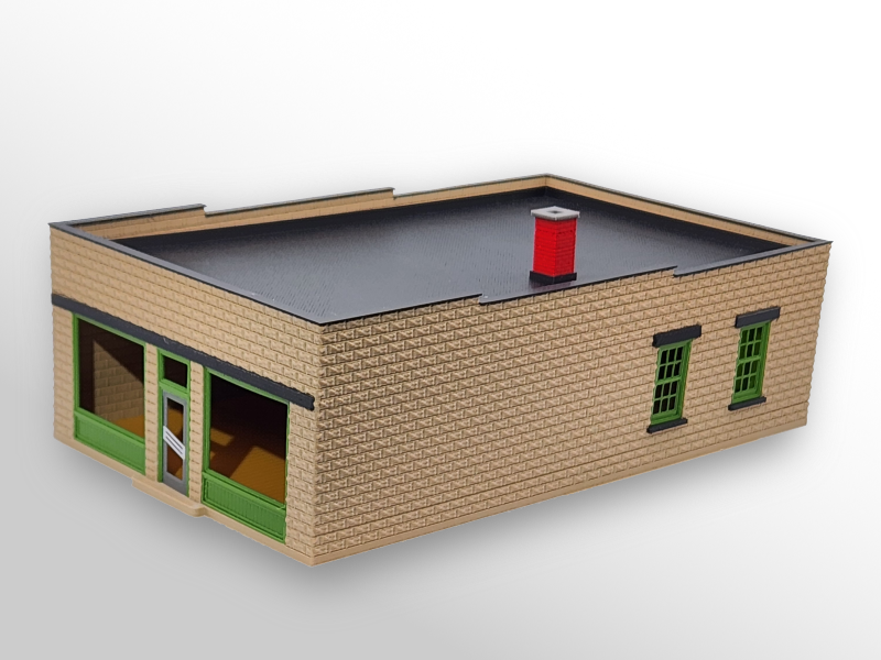 HO Scale Rusticated Brick Hardware Store