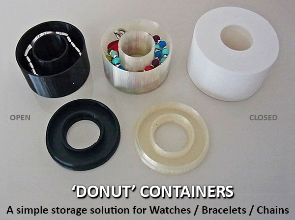 'Donut' Watch / Bracelet / Chain Container