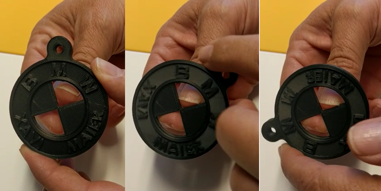 BMW Logo rotation movable keychain