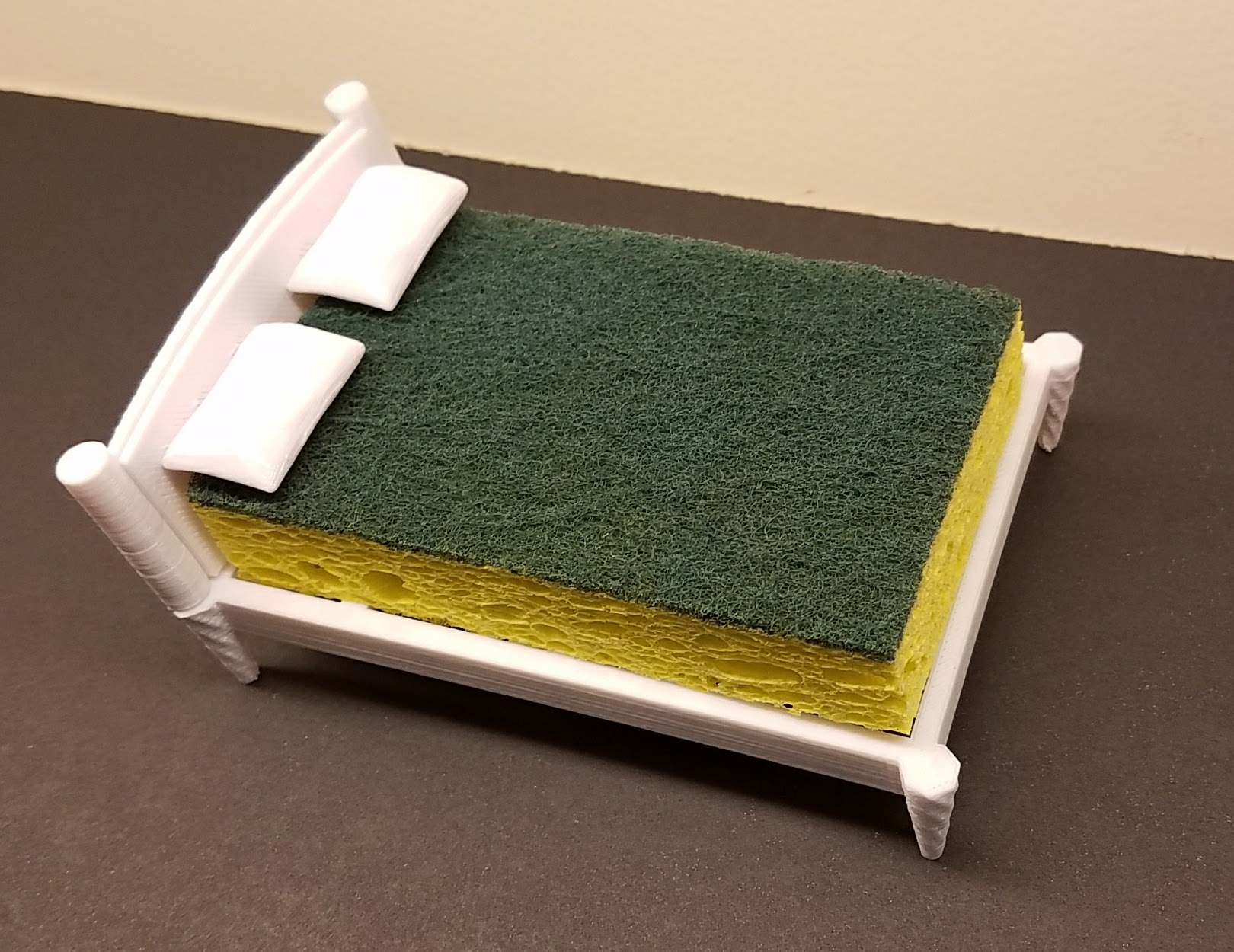 Sponge Bed with Pillows