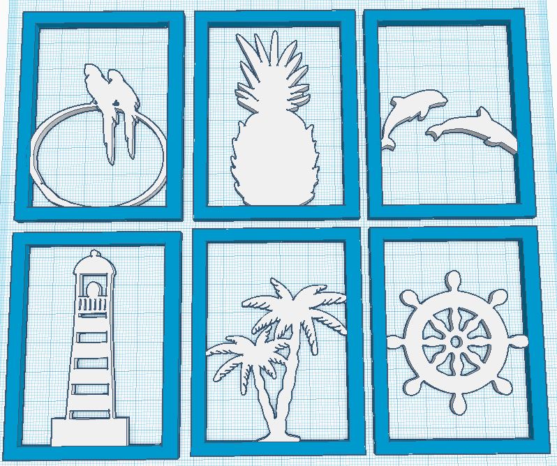 Holiday Lantern - Tropical Panel Set