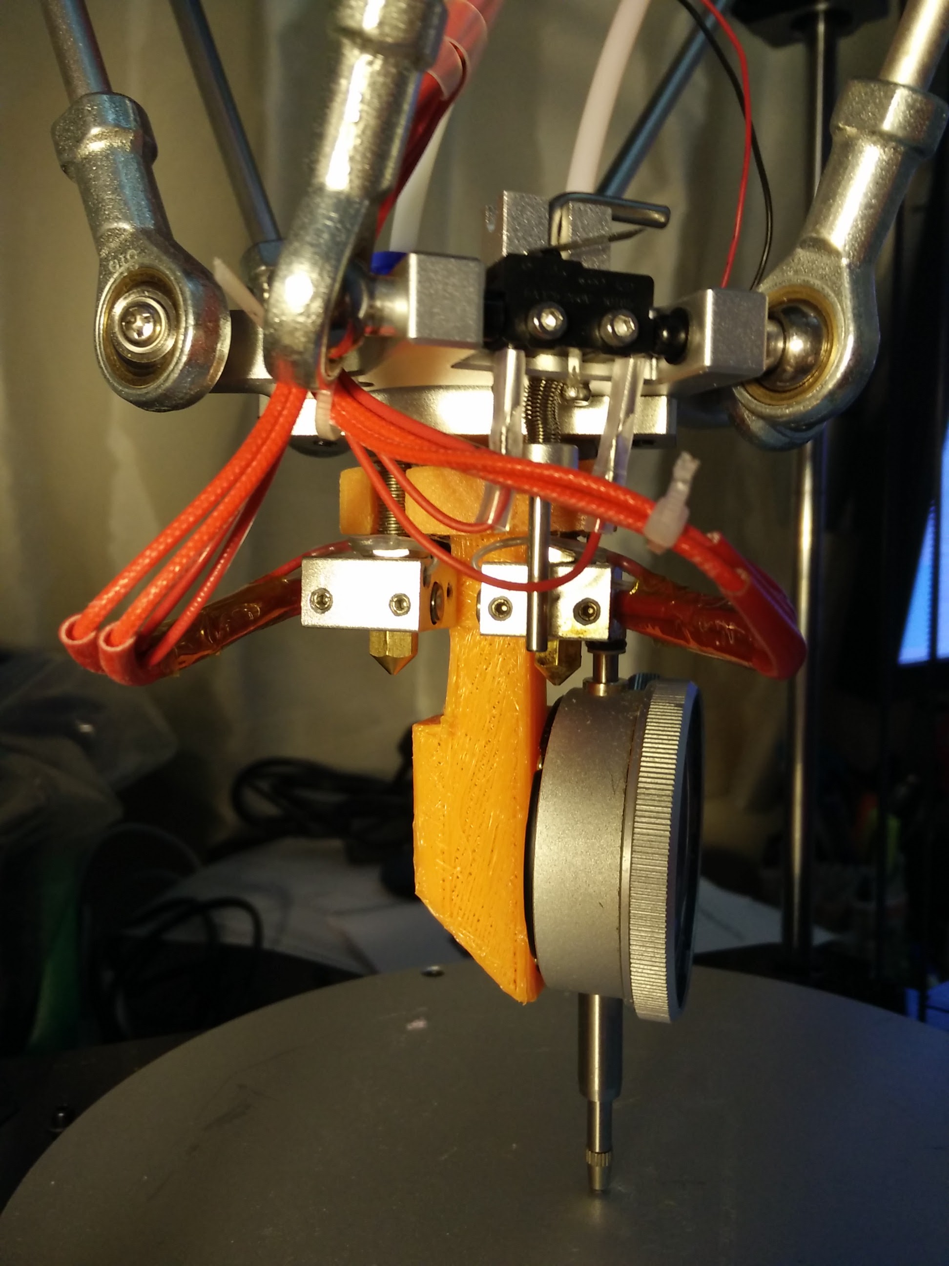Geeetech Rostock Mini Delta G2S - dial indicator mount