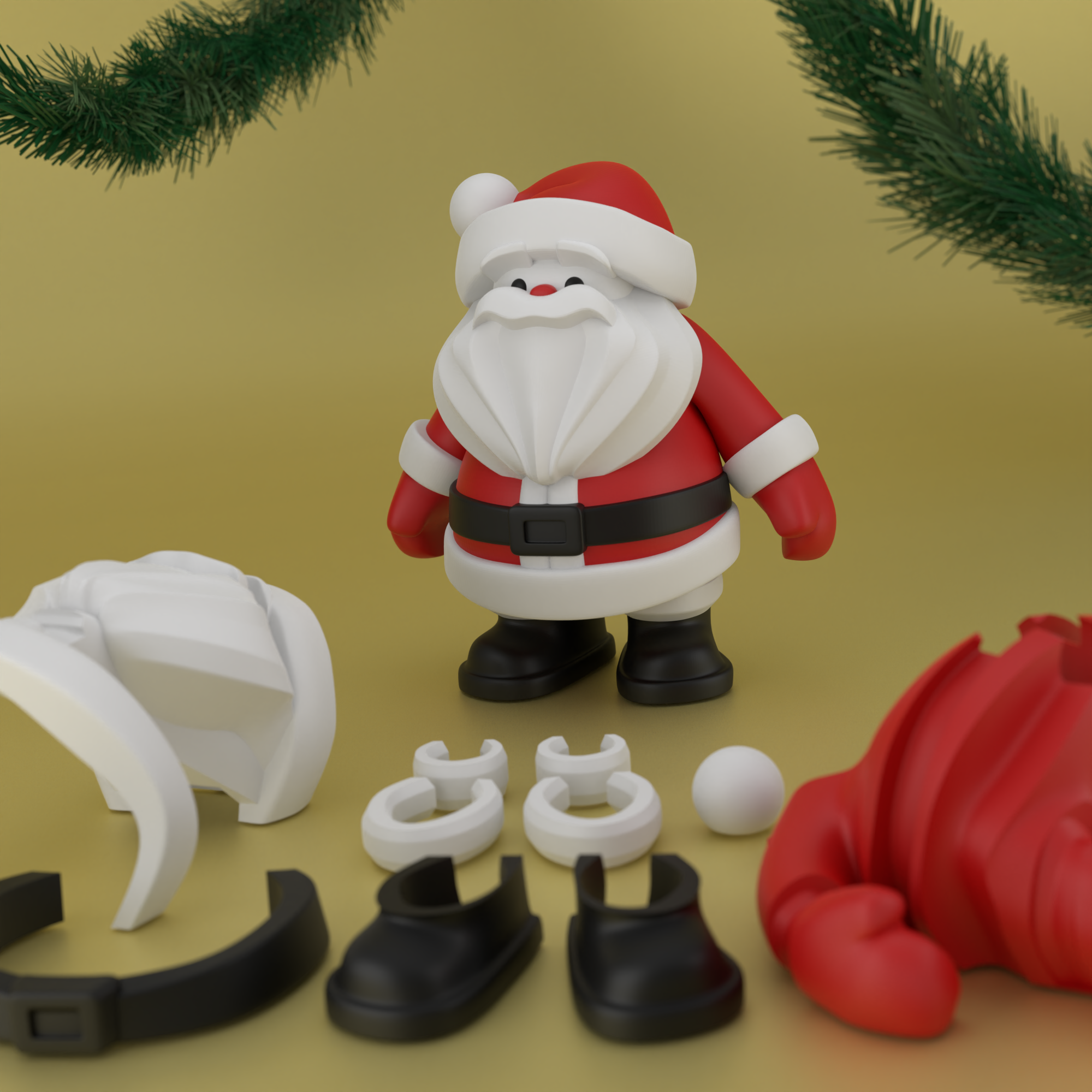 Build a christmas santa - Standing version
