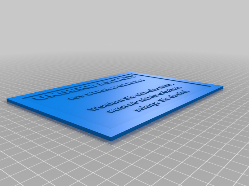 Schild UNSERE ARBEIT IST STRENG GEHEIM